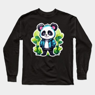 Panda Illustration Long Sleeve T-Shirt